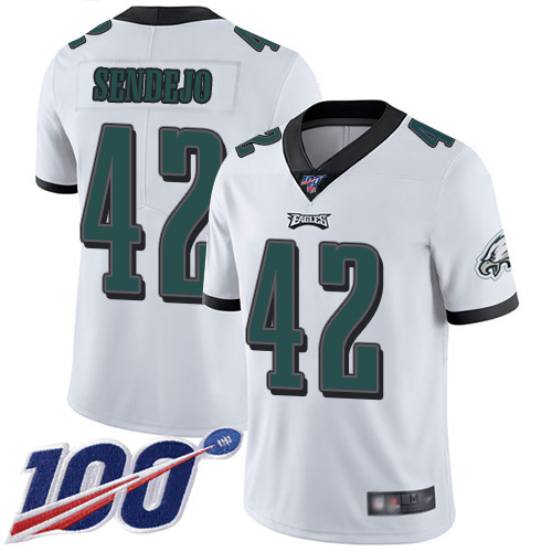 Men Philadelphia Eagles #42 Andrew Sendejo White Vapor Untouchable NFL Jersey Limited Player Season->women nfl jersey->Women Jersey